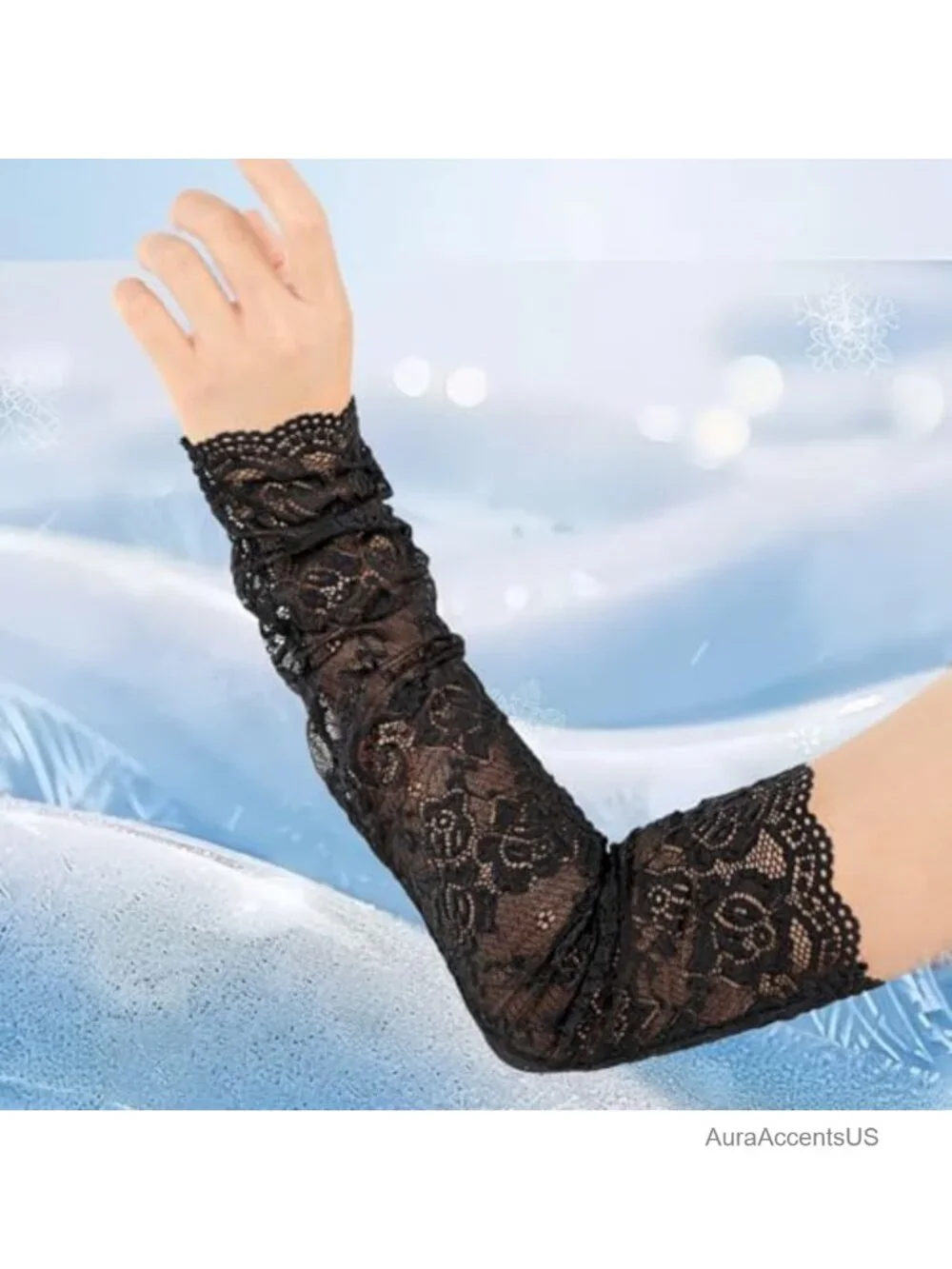 Fingerless Lace Gloves Elbow Length Arm Sleeves for Wedding Tea Party Opera